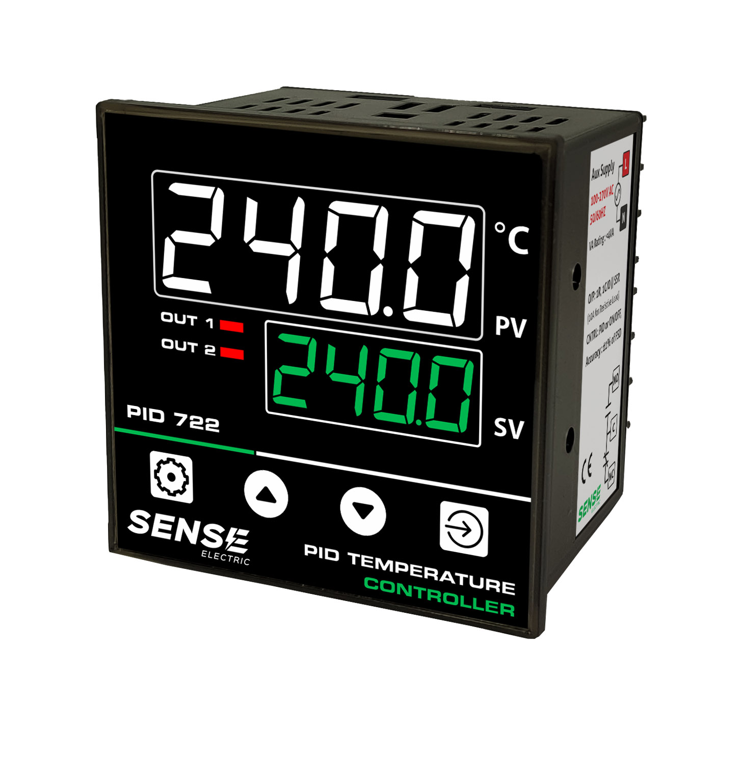 PID Temperature Controller Dual Relay, Dual Display