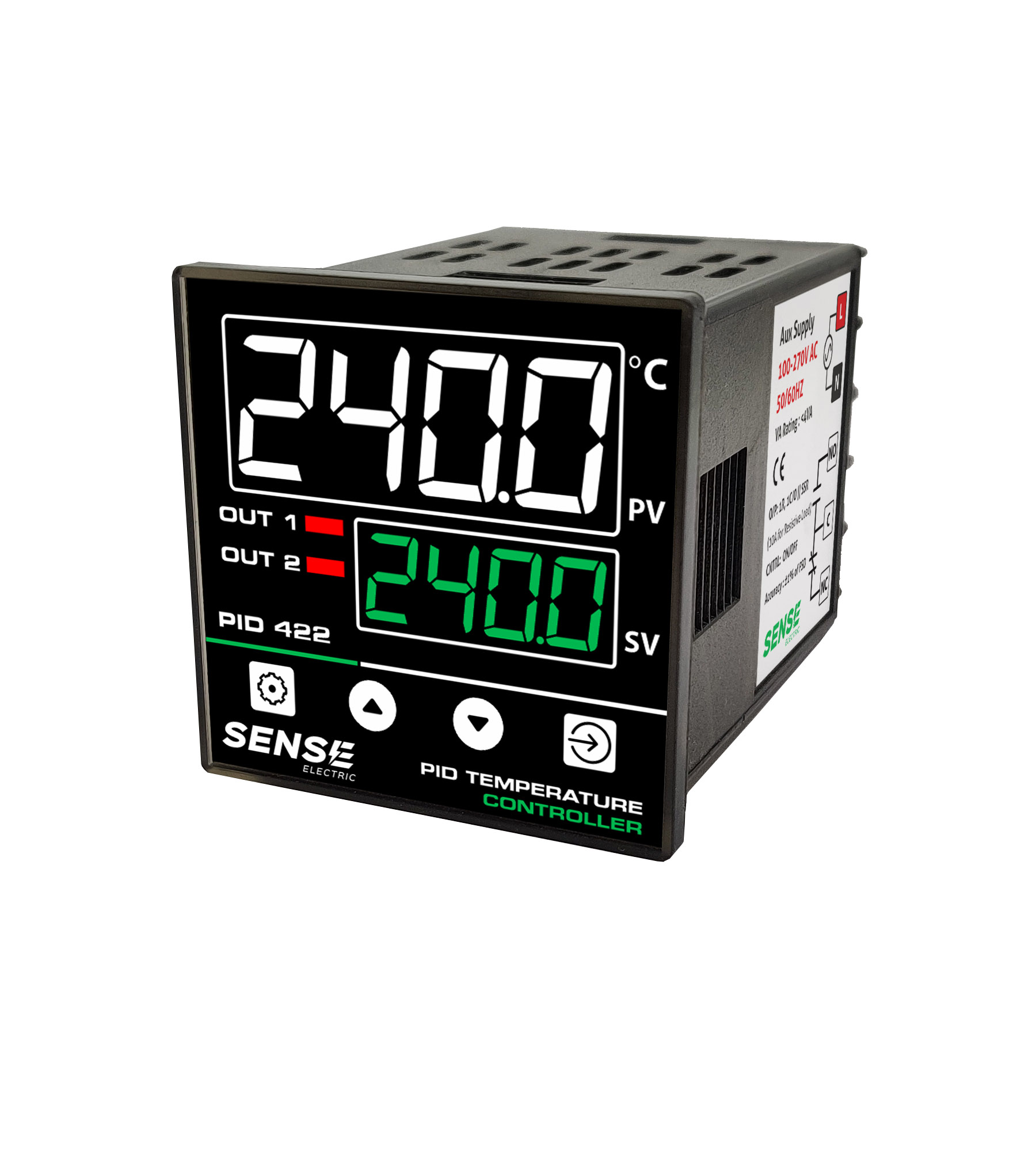 PID Temperature Controller Dual Relay, Dual Display