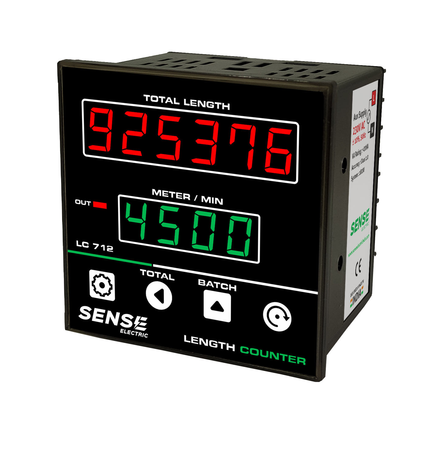 Digital Length Counter - Panel mount 72x72
