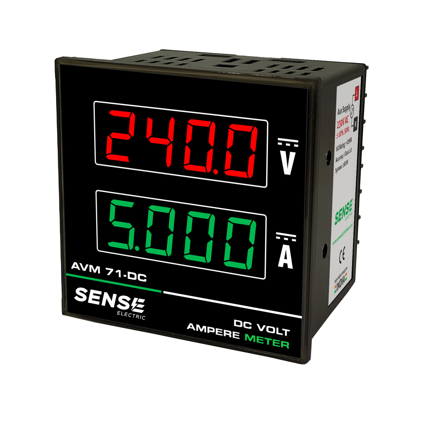 DC Amp + Voltmeter - Panel Mount